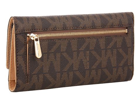 michael kors checkbook wallet brown|mk wallet brown.